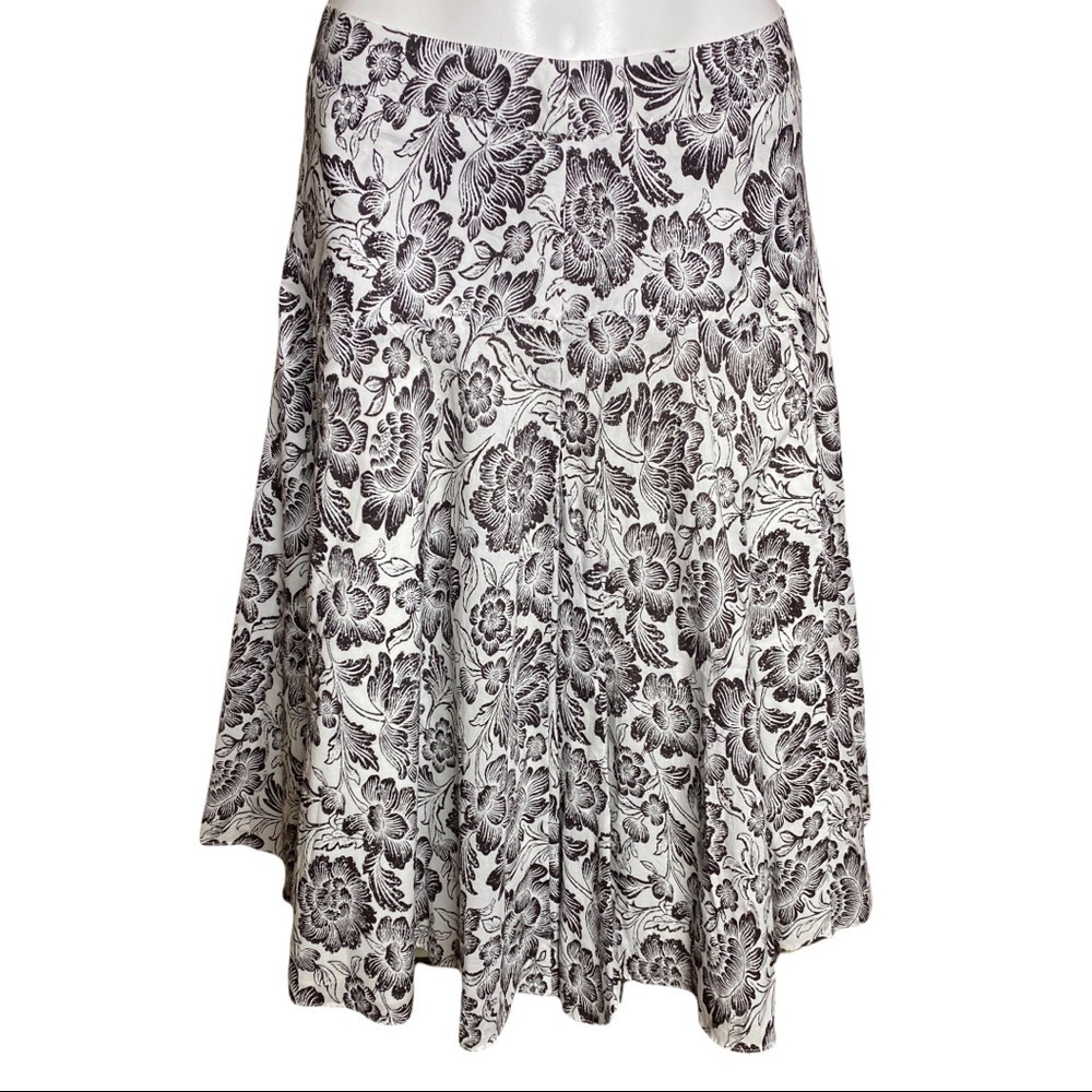 Antonio Melani Black/White Fully Lined Flowing Skirt